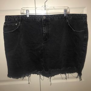 Black jean skirt